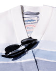 Men's El Garibaldi Robe - Indigo Stripe, Blue Water