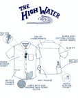Men’s Stretch High Water Shirt - Breeze Block, White Sand