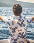Men’s Surf Stretch Tropic High Water Shirt - Bird of Paradise, White Sand