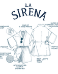 Women’s La Sirena Robe - Horizon Stripe, Oasis