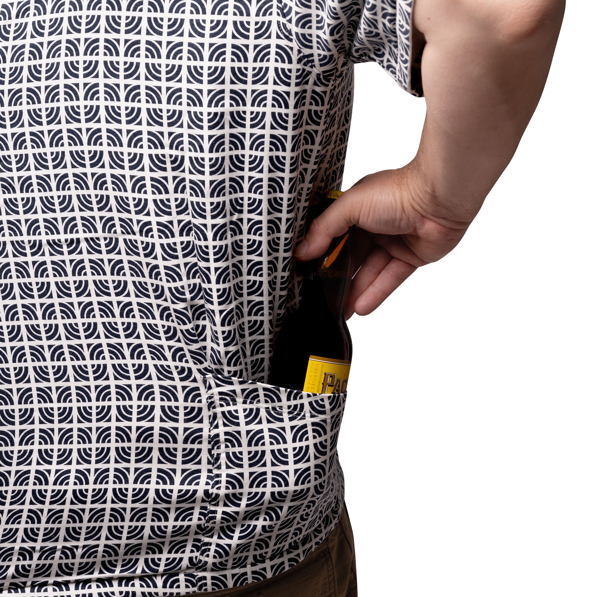 Men’s Stretch High Water Shirt - Breeze Block, White Sand