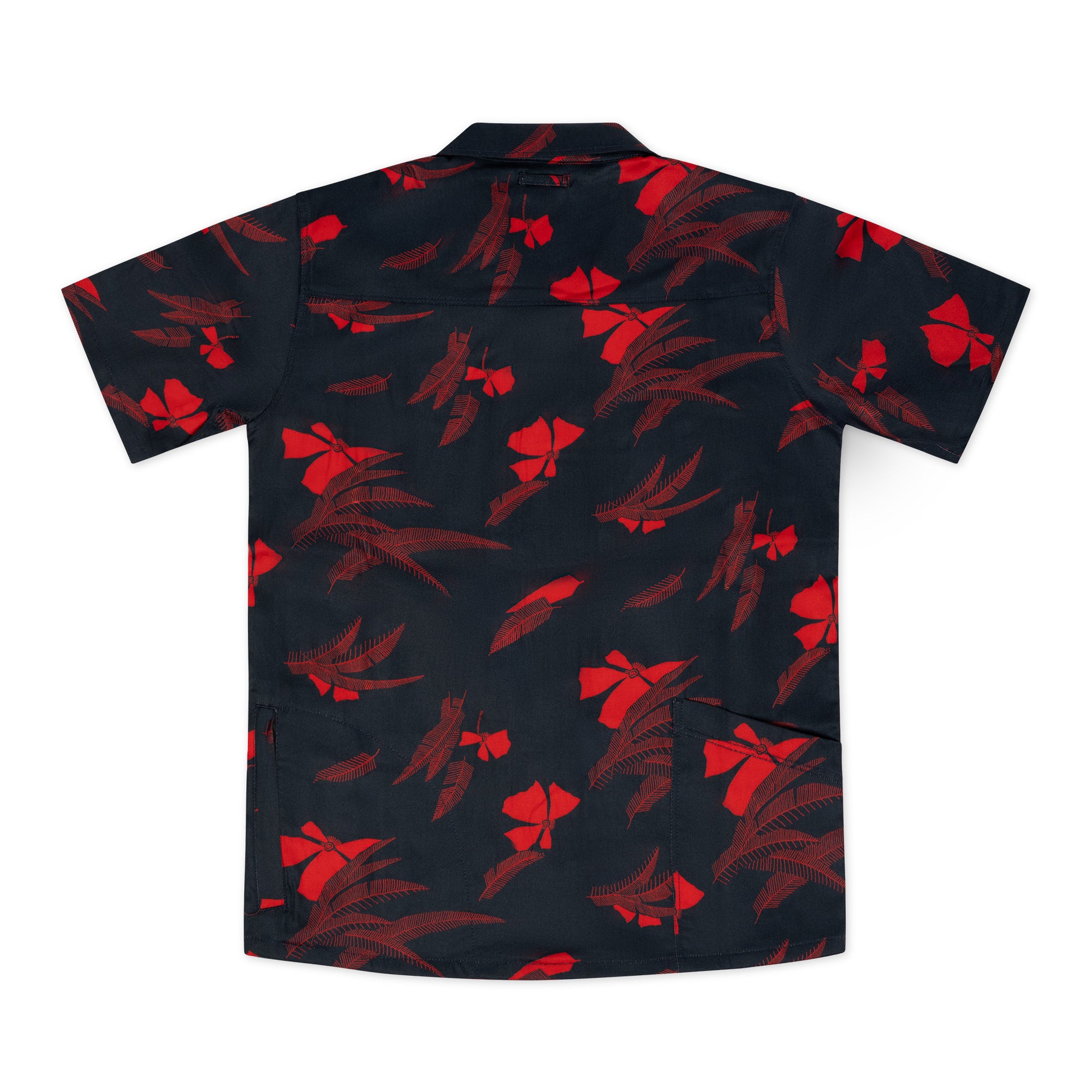 Men’s Stretch Tropic High Water Shirt - Vintage Floral, Washed Navy