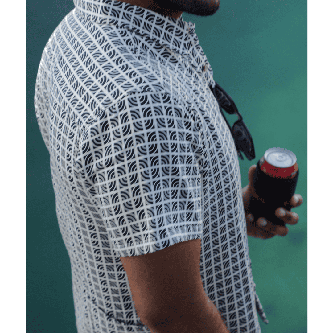 Men’s Stretch High Water Shirt - Breeze Block, White Sand