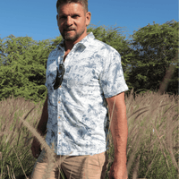 Men’s Surf Stretch High Water Shirt - Island Time, White Sand