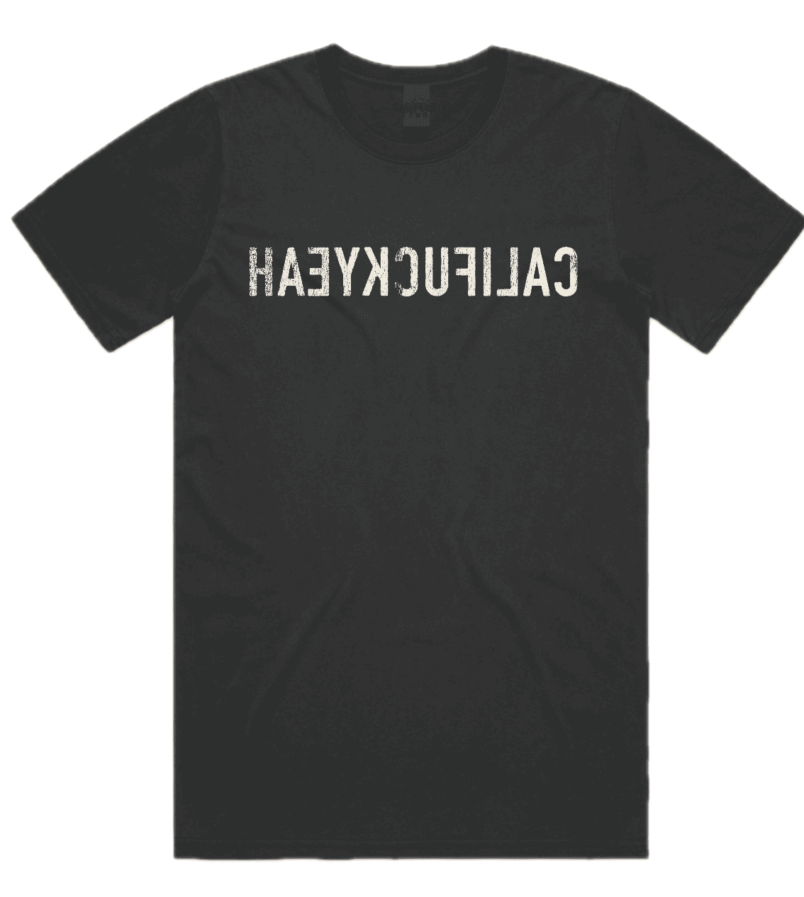 Men's Combed Cotton Tee - CALIFUCKYEAH, Midnight