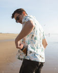 Men’s High Water Tropic Shirt - Motel Surf, White Sand