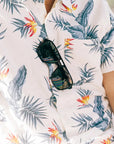 Men's High Water Shirt - Bird of Paradise, White Sand
