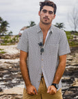 Men’s High Water Shirt - Cozumel Geo, White Sand