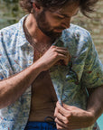 Men’s High Water Shirt - Paint By Numbers Wave, White Sand