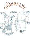 Men's El Garibaldi Robe - Dawn Patrol, Cortes Blue