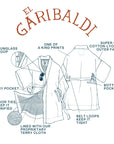 Men's El Garibaldi Robe - Solid, Farallon Navy