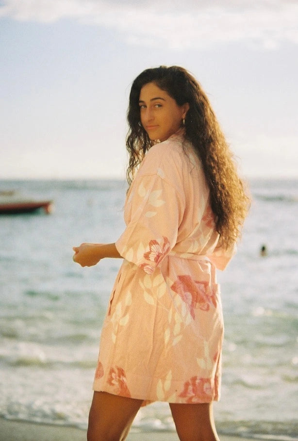 Women’s La Sirena Robe - Garibaldi Fish, Dusty Rose