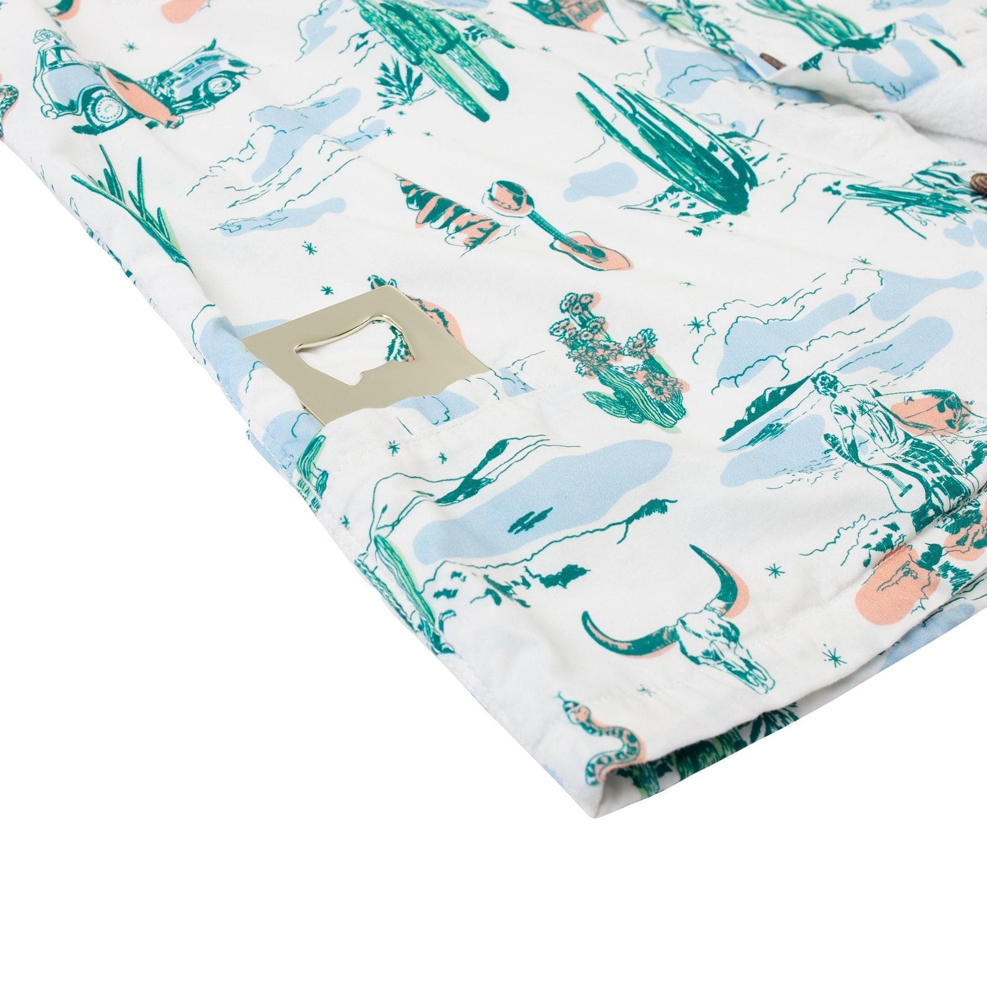 Men’s High Water Shirt - Motel Surf, White Sand