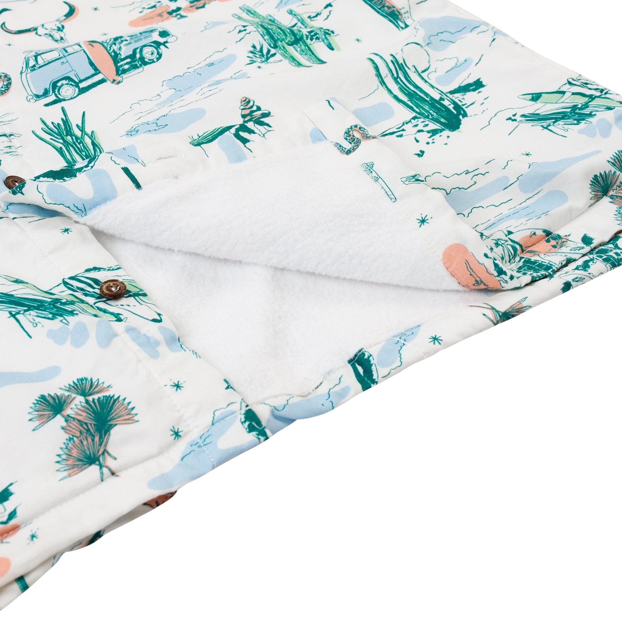 Men’s High Water Shirt - Motel Surf, White Sand