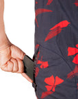 Men’s High Water Hawaiian Shirt With A Hidden Phone Pocket - Model - Vintage Floral Washed Navy - California Cowboy