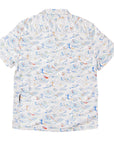 Men’s Stretch High Water Shirt - Paint By Numbers Wave, White Sand