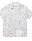 Men’s High Water Shirt - Paint By Numbers Wave, White Sand