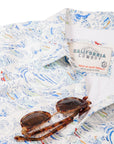 Men’s High Water Shirt - Paint By Numbers Wave, White Sand