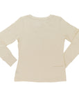 Women’s Organic Thermal Henley - White Sand
