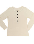 Women’s Organic Thermal Henley - White Sand