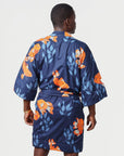 Men's El Garibaldi Robe - Garibaldi Fish, Farallon Navy