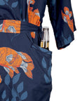 Men's El Garibaldi Robe - Garibaldi Fish, Farallon Navy