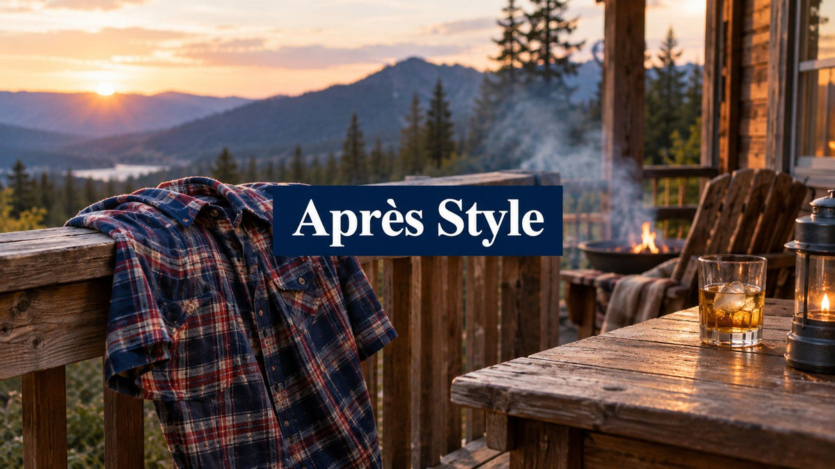 Mens Short Sleeve Flannel Shirt for Après Style