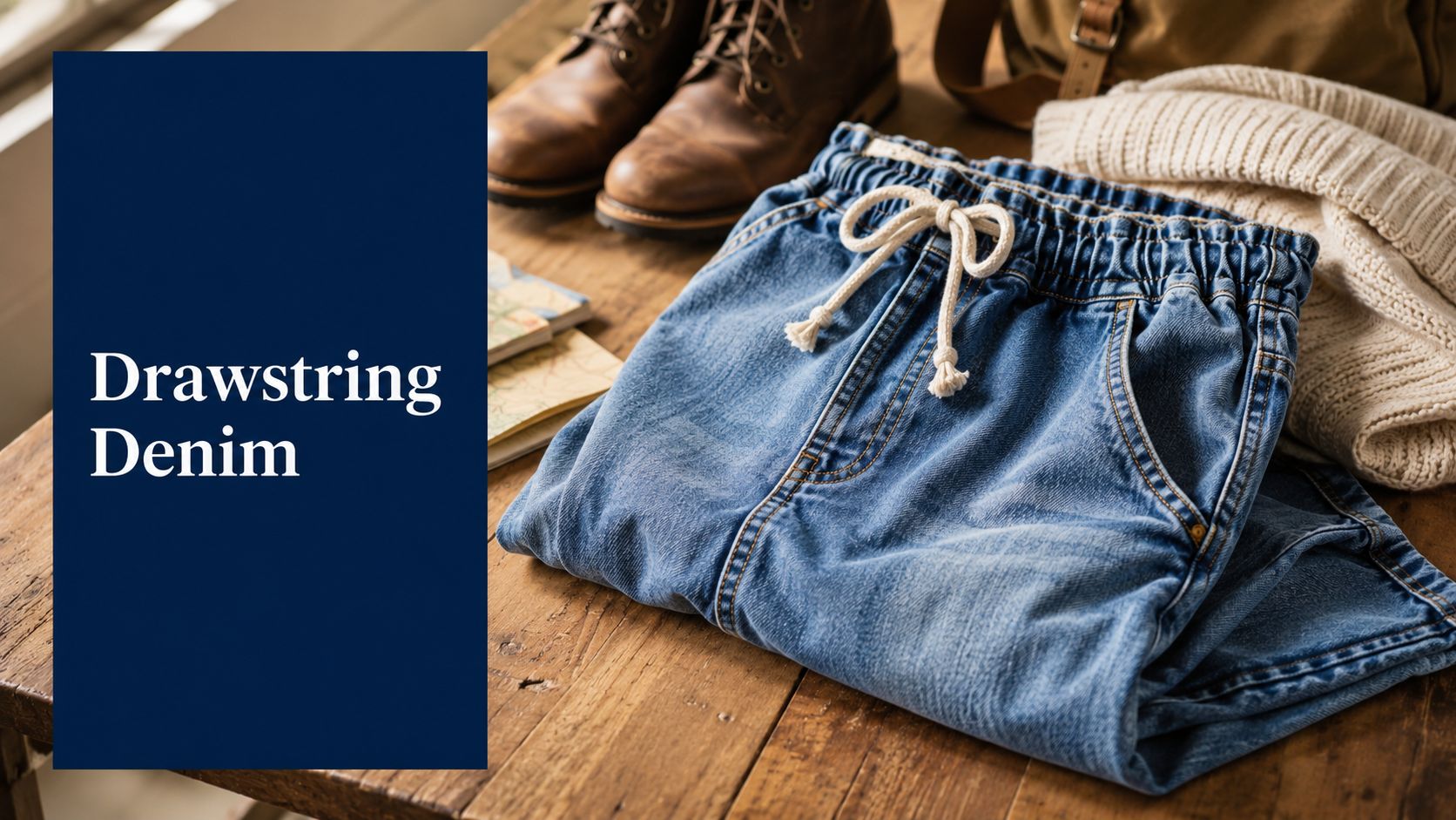 Women's Drawstring Denim Pants Fits, Fabrics, and Feel