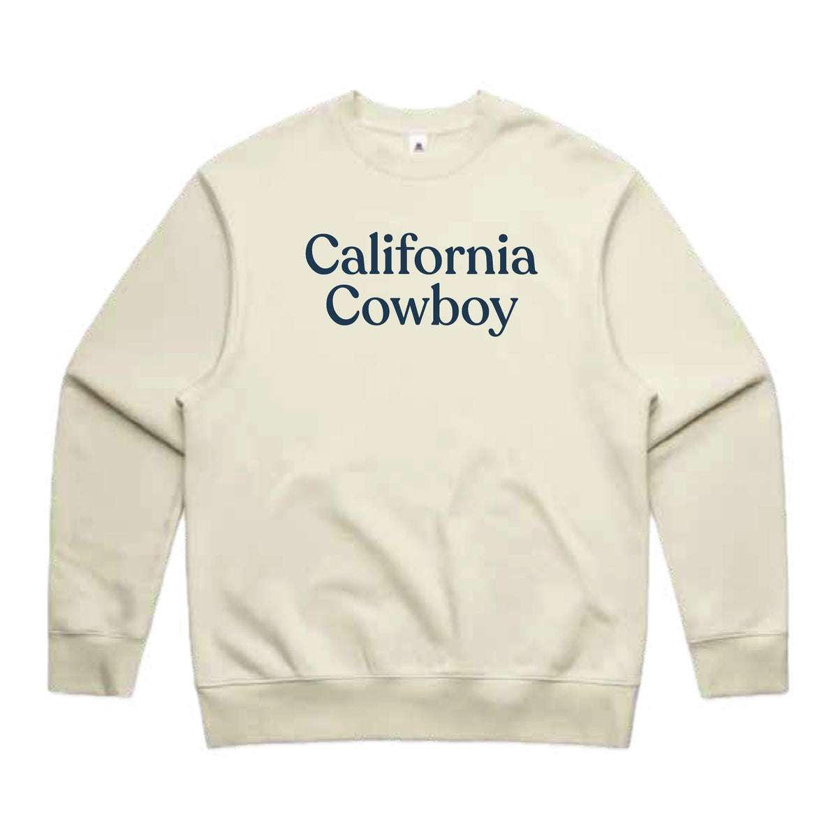 Unisex Branded Fleece Crew - White Sand