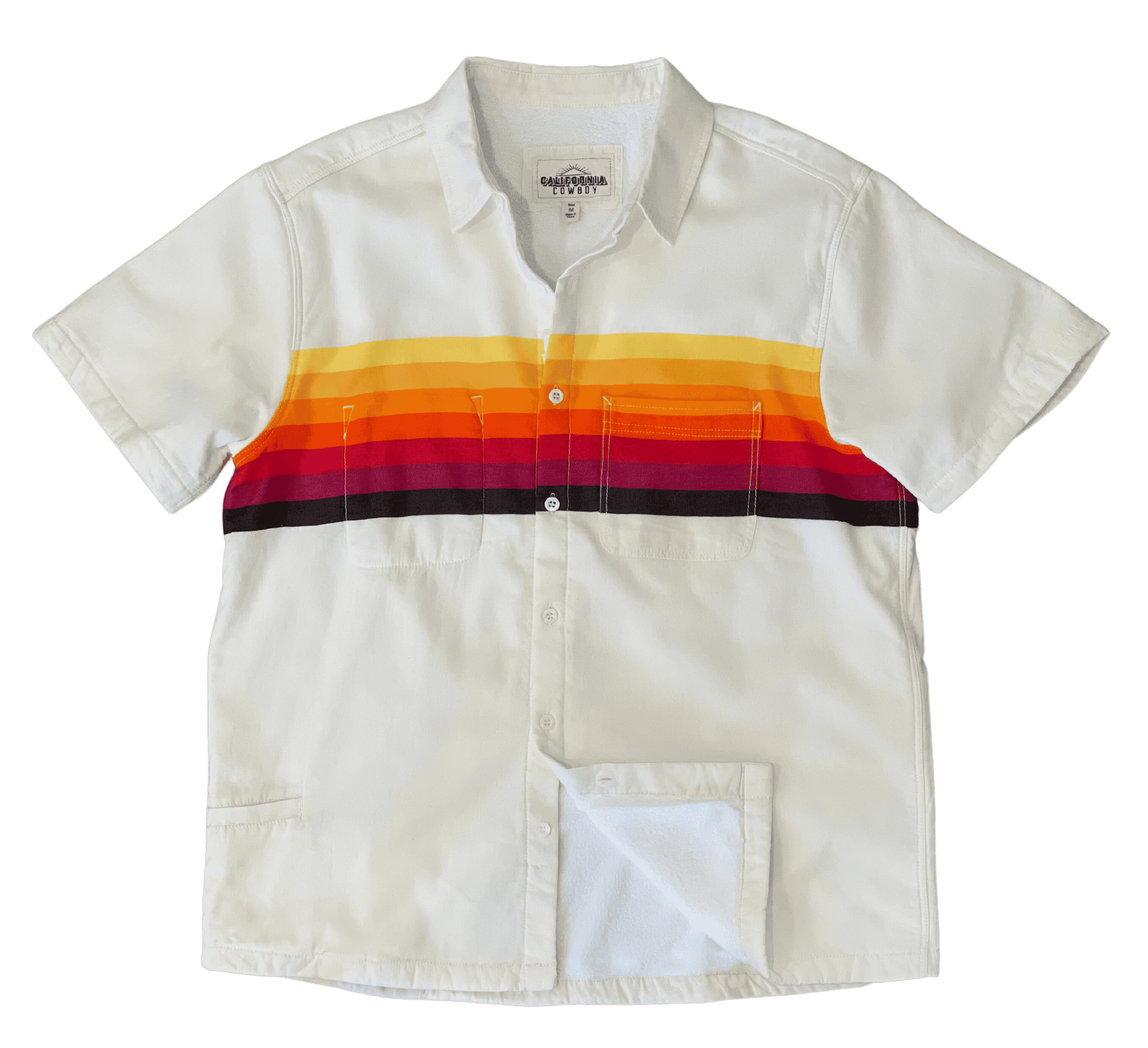 High Water Hawaiian Shirt For Men - Horizon Stripe Midnight