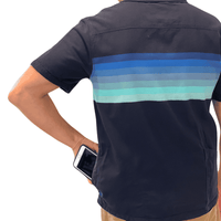 Men’s High Water Shirt - Horizon Stripe, Deep Water