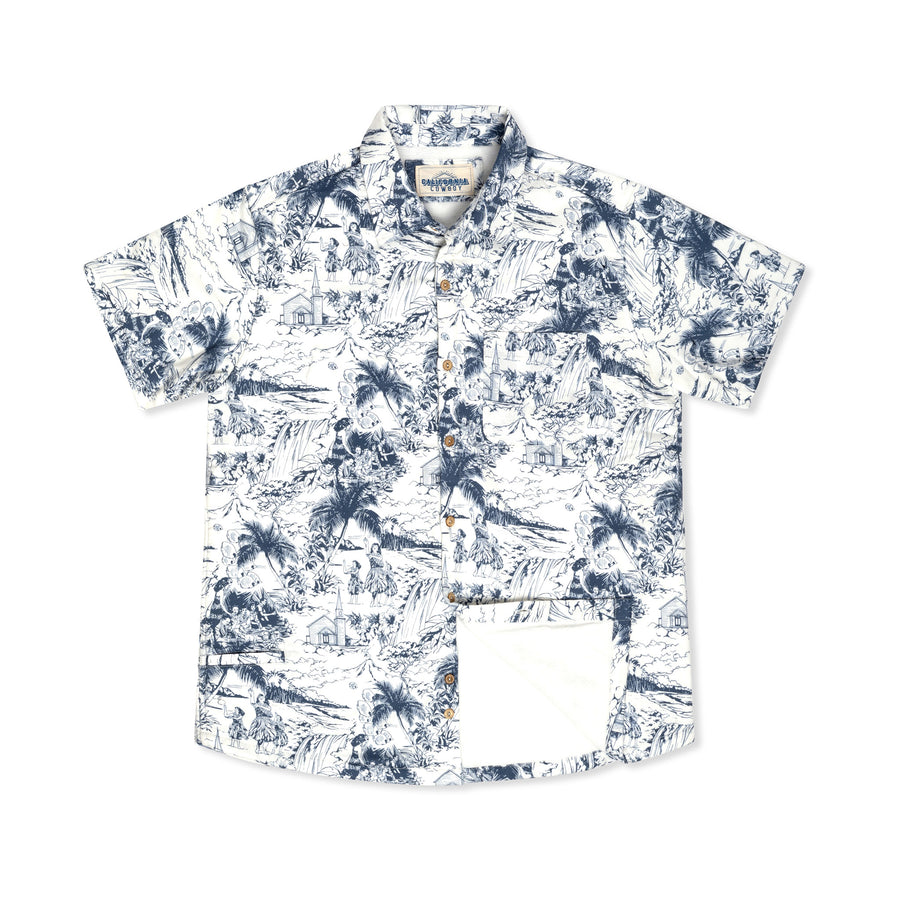 Men’s Surf  Stretch High Water Shirt - Island Time, White Sand