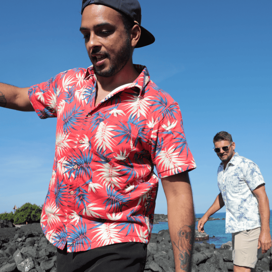 Men’s Surf  Stretch High Water Shirt - Bird of Paradise, Americana