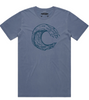Men's Combed Cotton Tee - Roiling C, Storm Blue