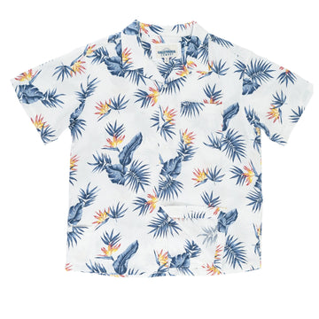 Men’s Surf Stretch Tropic High Water Shirt - Bird of Paradise, White Sand