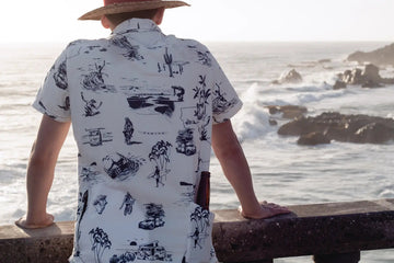 High Water Hawaiian Shirt For Men - Sunset Red – California Cowboy