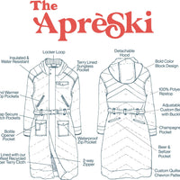 Unisex AprèSki Robe - Night Ski Navy