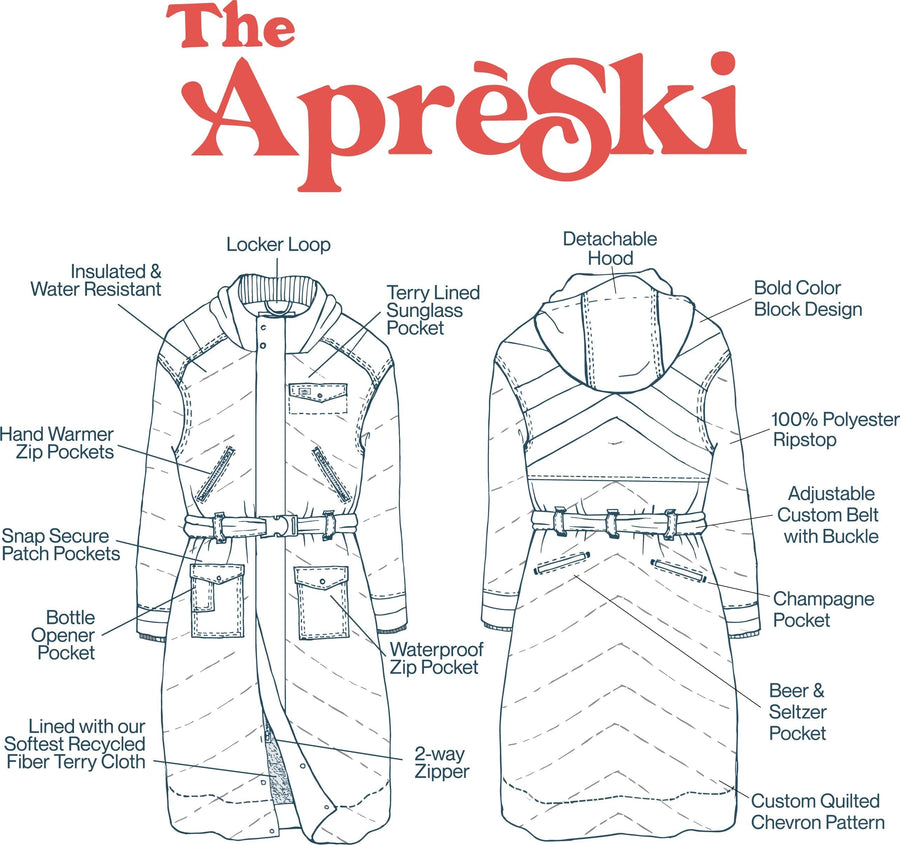 Unisex AprèSki Robe - Night Ski Navy