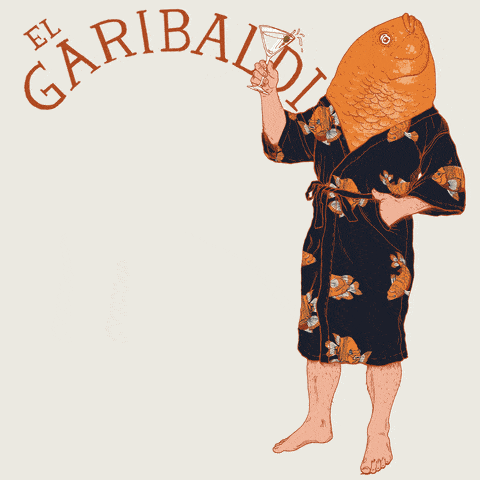 Men&#39;s El Garibaldi Robe - Garibaldi Fish, Farallon Navy