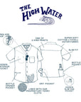 Men’s High Water Shirt - Freedom Writer, White Sand