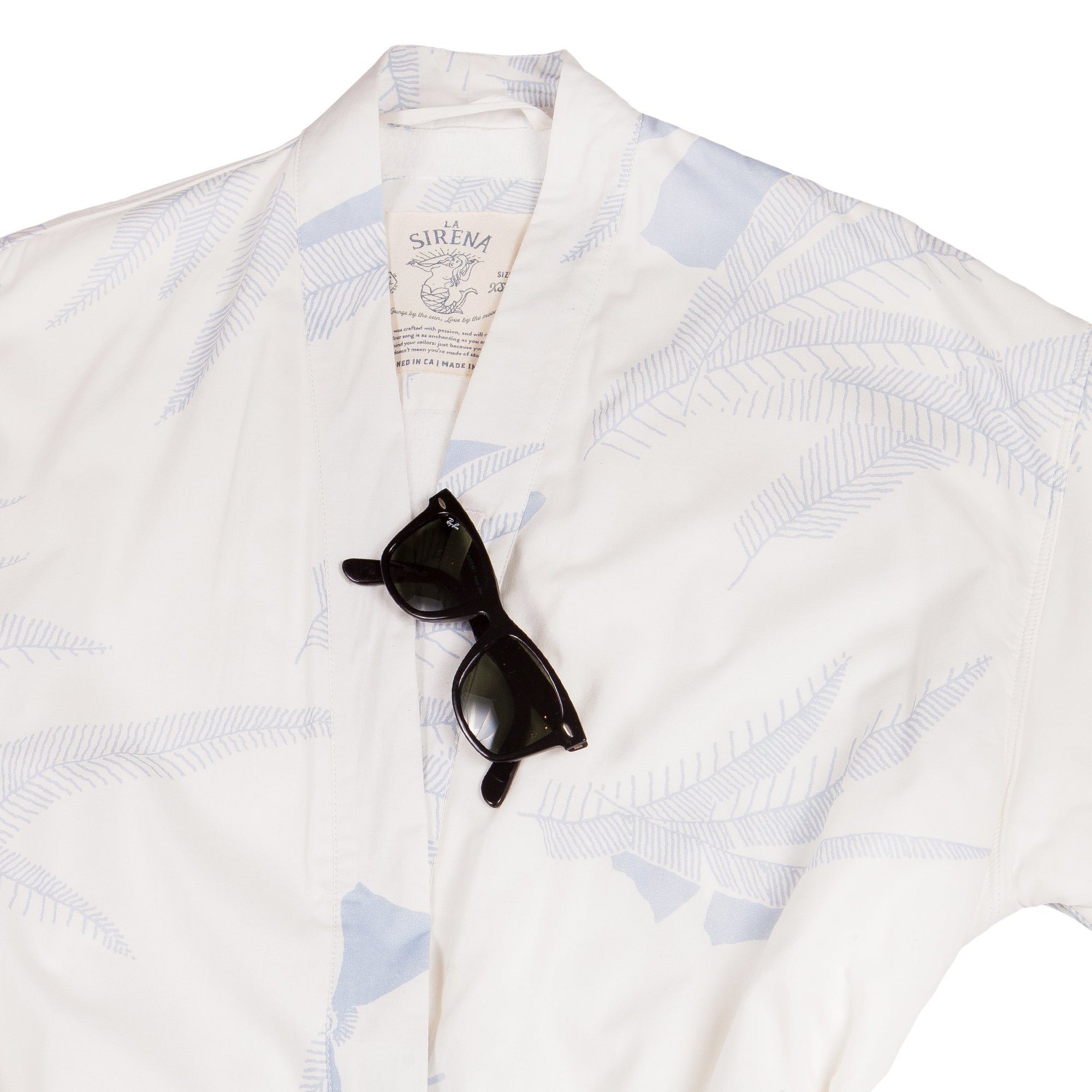 Women’s La Sirena Robe - Vintage Floral, White Sand