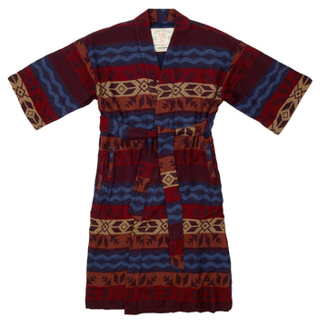 Men’s El Garibaldi Robe (Long) - Fireside Fair Isle, Ember