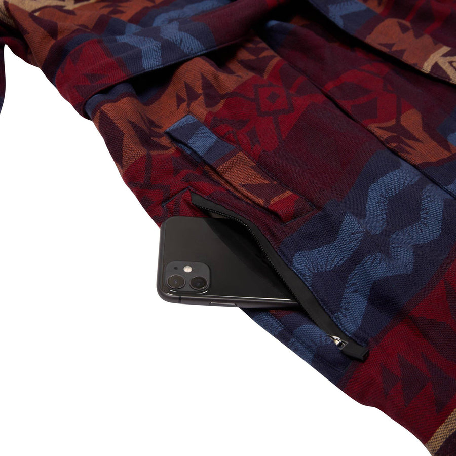 Men’s El Garibaldi Robe (Long) - Fireside Fair Isle, Ember