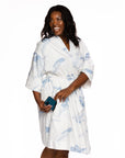 Women’s La Sirena Robe - Vintage Floral, White Sand
