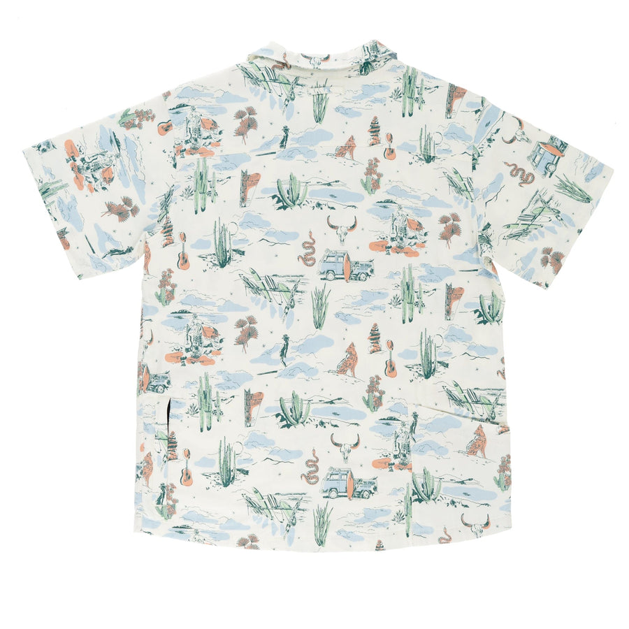 Men’s Tropic High Water Shirt - Motel Surf, White Sand