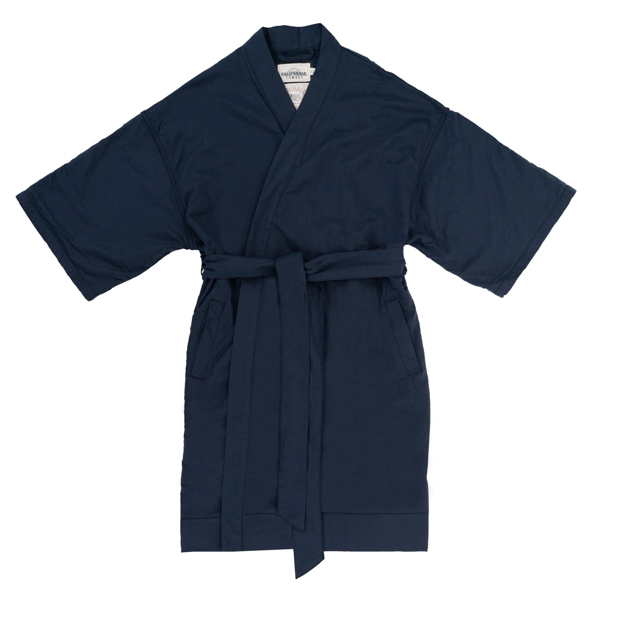 Cowboy Robe Men's El Garibaldi Robe - Solid, Farallon Navy – California Cowboy