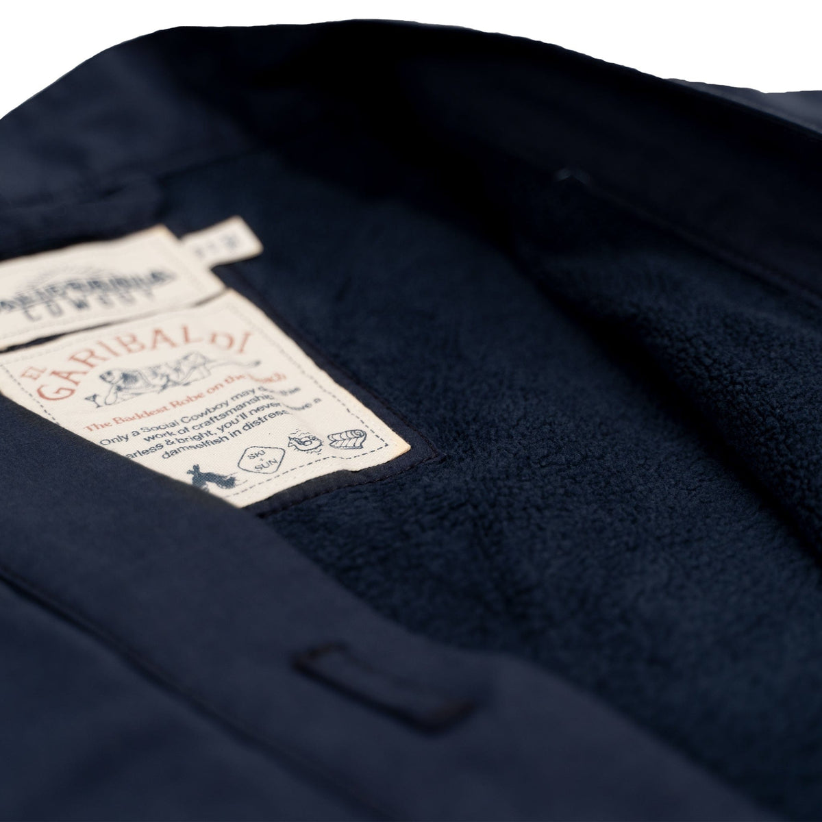 Cowboy Robe Men's El Garibaldi Robe - Solid, Farallon Navy – California Cowboy