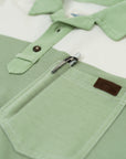 Men’s Polo -  Surf Stripe, White Sand/Sagebrush