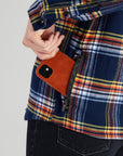 Women’s High Sierra Shirt With Hidden Phone Pocket - Model - Daffy Plaid - California Cowboy