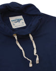 Women's Wagyu - Cowl Neck - Navy - Close Up - California Cowboy